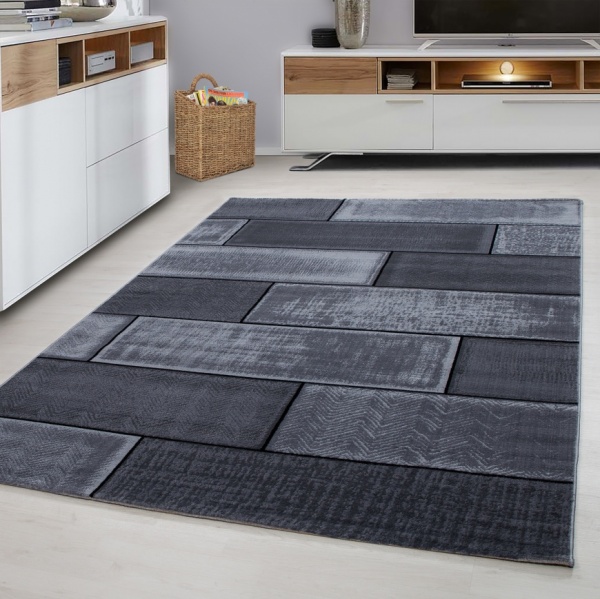 Cara Contemporary Black Rug